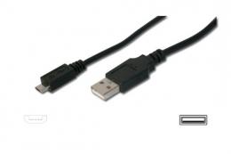 Digitus USB 2.0 kabel USB A samec na USB micro B samec